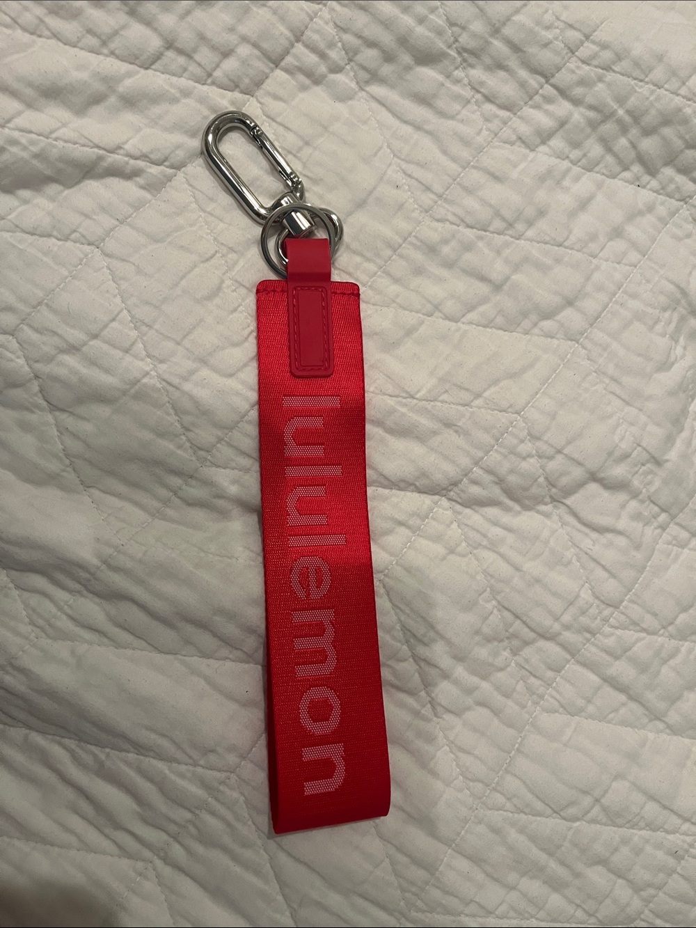 lululemon athletica Red Key Fob Strap with Silver Hardware
